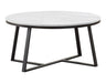 Hugo Round Coffee Table White and Matte Black - Royal Furniture & Gifts (MI) - Multi Location