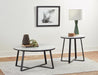 Hugo Metal Base Round End Table White and Matte Black - Royal Furniture & Gifts (MI) - Multi Location