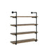 Elmcrest 40-inch Wall Shelf Black and Rustic Oak - Royal Furniture & Gifts (MI) - Multi Location