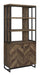 Millbrook 2-door Bookcase Rustic Oak Herringbone and Gunmetal - Royal Furniture & Gifts (MI) - Multi Location