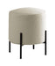 Basye Round Upholstered Ottoman Beige and Matte Black - Royal Furniture & Gifts (MI) - Multi Location