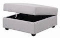 Cambria Upholstered Square Storage Ottoman Grey - Royal Furniture & Gifts (MI) - Multi Location