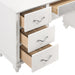 Barzini 7-drawer Vanity Desk with Lighted Mirror White - Royal Furniture & Gifts (MI) - Multi Location