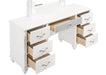 Barzini 7-drawer Vanity Desk with Lighted Mirror White - Royal Furniture & Gifts (MI) - Multi Location