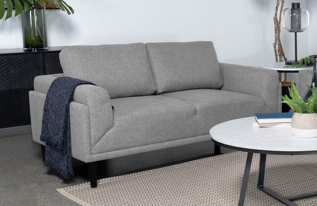 Rilynn Upholstered Track Arms Loveseat - Royal Furniture & Gifts (MI) - Multi Location