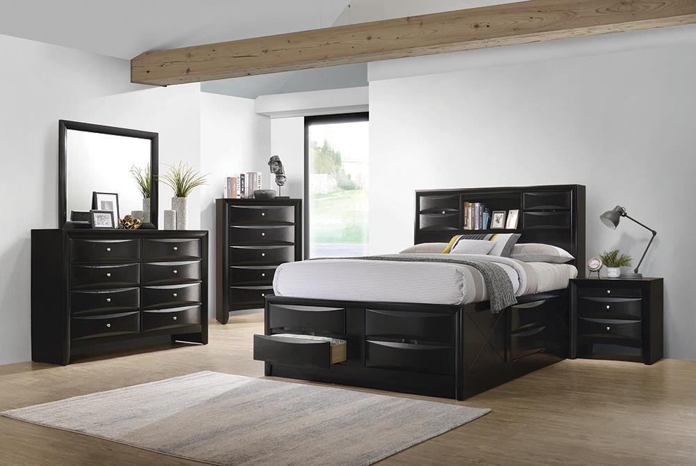 Briana Queen Platform Storage Bed Black - Royal Furniture & Gifts (MI) - Multi Location
