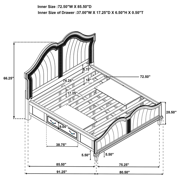 Evangeline 5 Pc Bedroom Set - Royal Furniture & Gifts (MI) - Multi Location