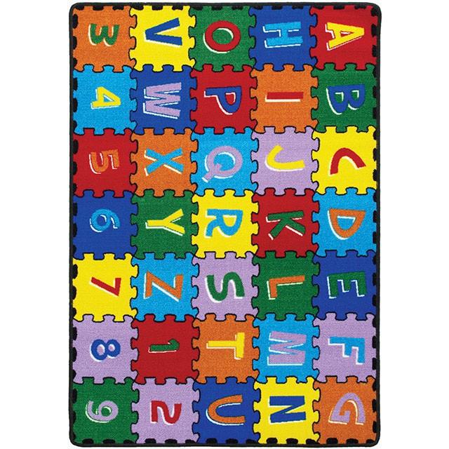 Abbey Alphabet/Multi 4' 9" X 6' 9" Area Rug - Royal Furniture & Gifts (MI) - Multi Location