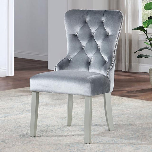 ADALIA Wingback Chair (2/CTN), Silver/Dark Gray - Royal Furniture & Gifts (MI) - Multi Location