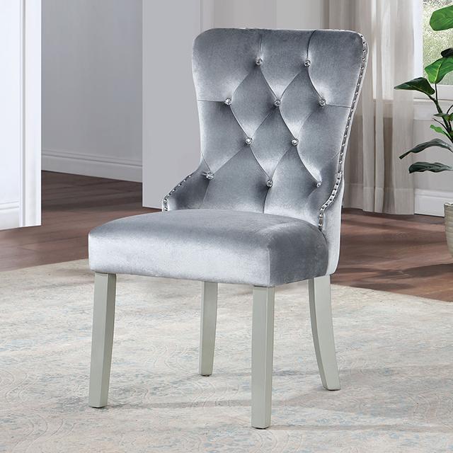 ADALIA Wingback Chair (2/CTN), Silver/Dark Gray - Royal Furniture & Gifts (MI) - Multi Location