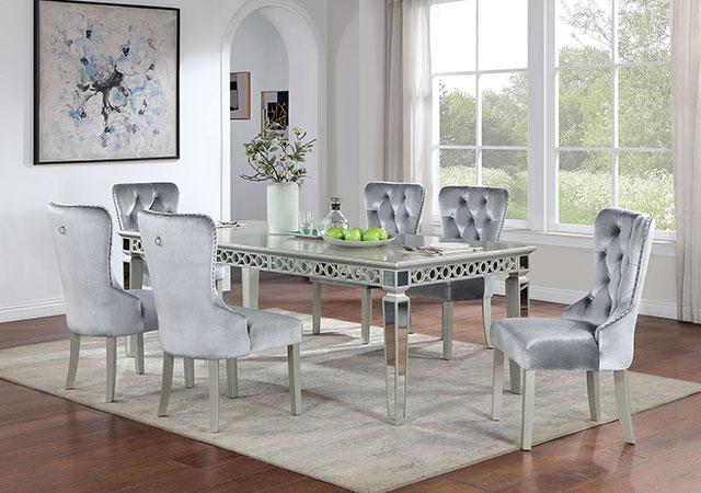 ADALIA Wingback Chair (2/CTN), Silver/Dark Gray - Royal Furniture & Gifts (MI) - Multi Location