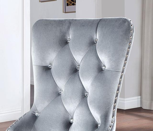 ADALIA Wingback Chair (2/CTN), Silver/Dark Gray - Royal Furniture & Gifts (MI) - Multi Location