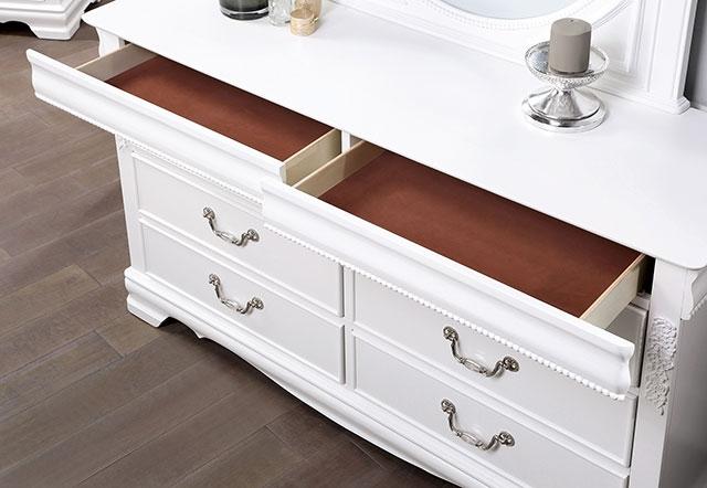 ALECIA Dresser, White - Royal Furniture & Gifts (MI) - Multi Location