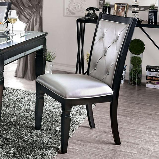 Alena Black/Silver Side Chair (2/CTN) - Royal Furniture & Gifts (MI) - Multi Location