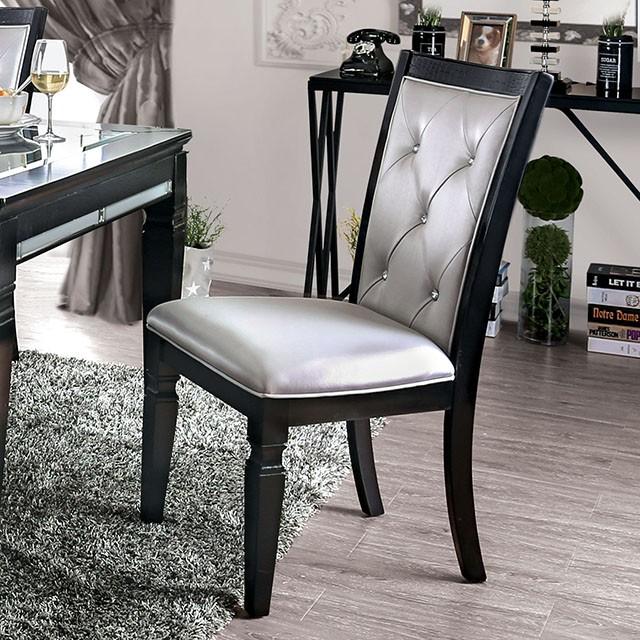 Alena Black/Silver Side Chair (2/CTN) - Royal Furniture & Gifts (MI) - Multi Location