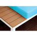 WINONA White/Oak/Blue Patio Sectional w/ Table - Royal Furniture & Gifts (MI) - Multi Location