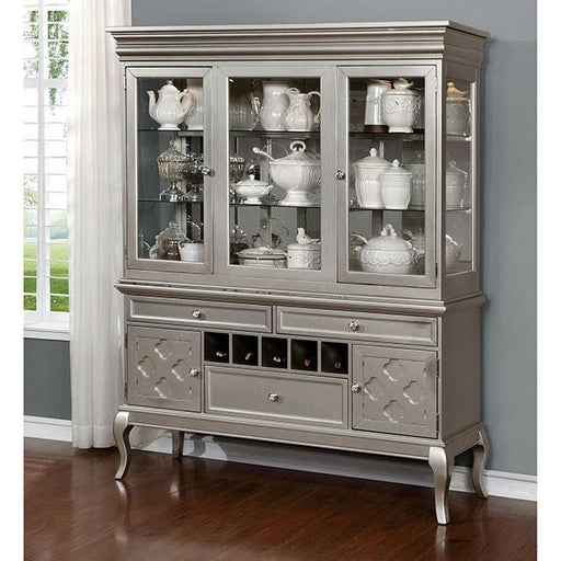 Amina Champagne Hutch & Buffet - Royal Furniture & Gifts (MI) - Multi Location