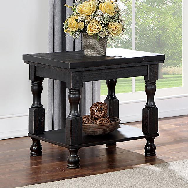 CALANDRA End Table, Antique Black - Royal Furniture & Gifts (MI) - Multi Location