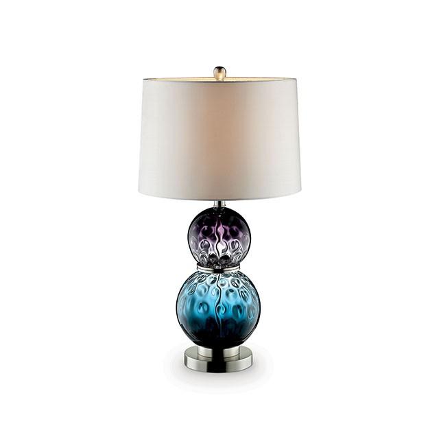 Camila Purple/Blue 27.5"H Glass Table Lamp - Royal Furniture & Gifts (MI) - Multi Location