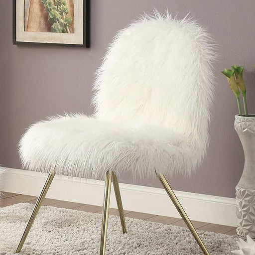 Caoimhe White/Gold Accent Chair - Royal Furniture & Gifts (MI) - Multi Location
