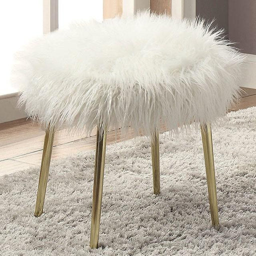 Caoimhe White/Gold Ottoman - Royal Furniture & Gifts (MI) - Multi Location