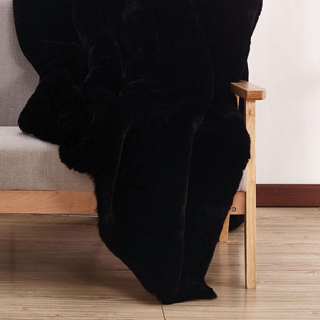 Caparica Black Throw, Black - Royal Furniture & Gifts (MI) - Multi Location