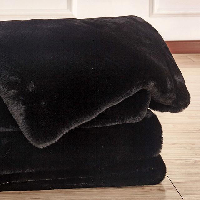 Caparica Black Throw, Black - Royal Furniture & Gifts (MI) - Multi Location