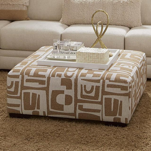 CARLETON Ottoman, Ivory/Tan - Royal Furniture & Gifts (MI) - Multi Location