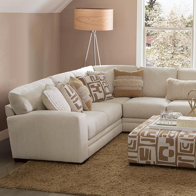 CARLETON Sectional, Ivory/Tan - Royal Furniture & Gifts (MI) - Multi Location