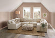CARLETON Ottoman, Ivory/Tan - Royal Furniture & Gifts (MI) - Multi Location