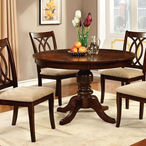 Carlisle Brown Cherry Round Dining Table - Royal Furniture & Gifts (MI) - Multi Location