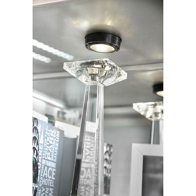 Carrollton Chrome Curio Cabinet - Royal Furniture & Gifts (MI) - Multi Location