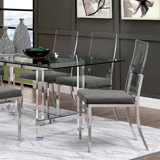 Casper Chrome Dining Table - Royal Furniture & Gifts (MI) - Multi Location
