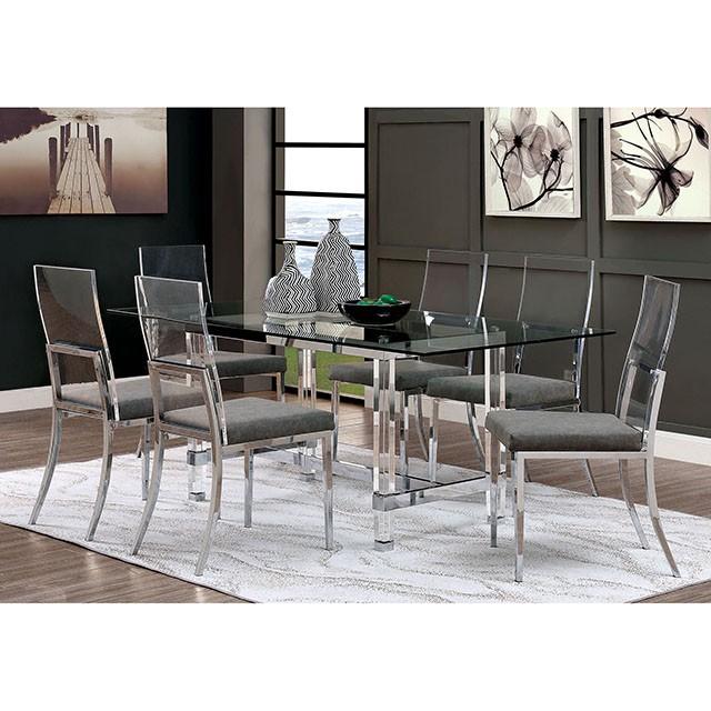 Casper Chrome Dining Table - Royal Furniture & Gifts (MI) - Multi Location