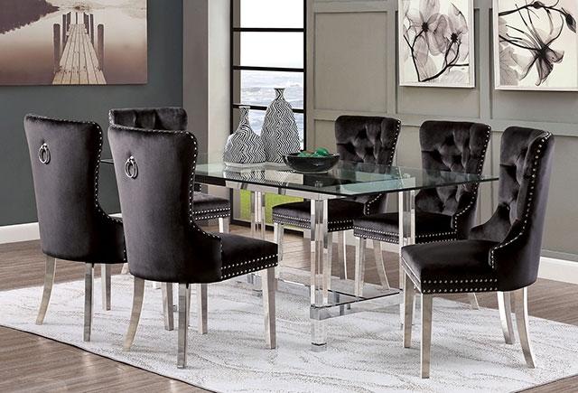 Casper Chrome Dining Table - Royal Furniture & Gifts (MI) - Multi Location