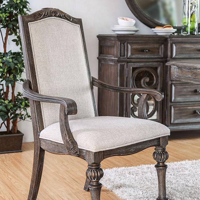 ARCADIA Rustic Natural Tone/ Ivory Arm Chair (2/CTN) - Royal Furniture & Gifts (MI) - Multi Location
