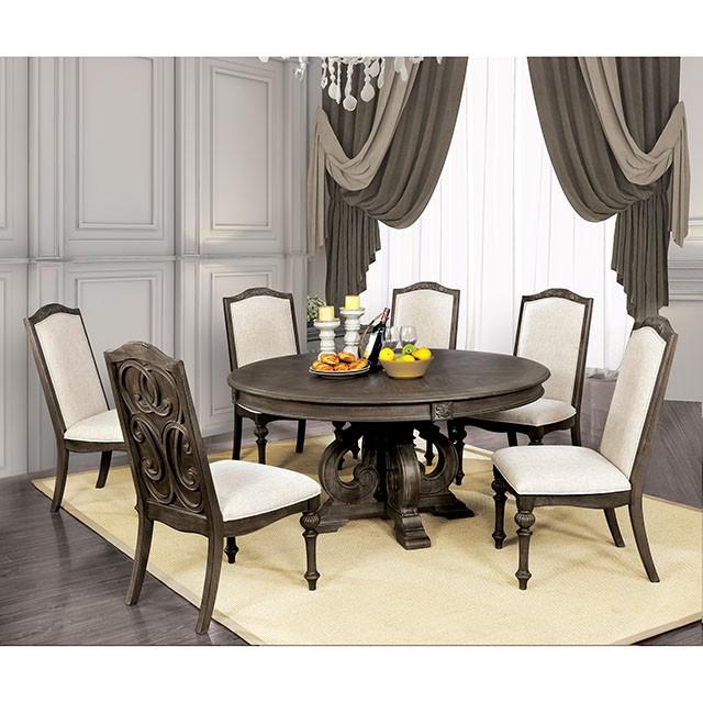 Arcadia Rustic Natural Tone Round Dining Table - Royal Furniture & Gifts (MI) - Multi Location