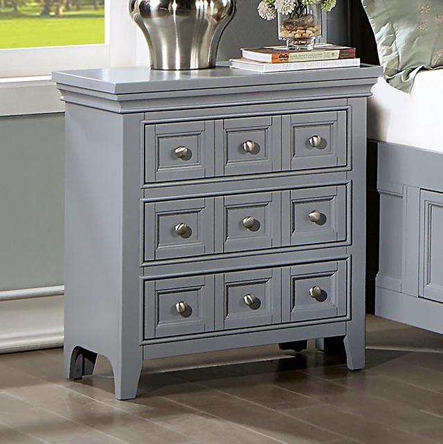 CASTLILE Night Stand w/ USB, Gray - Royal Furniture & Gifts (MI) - Multi Location