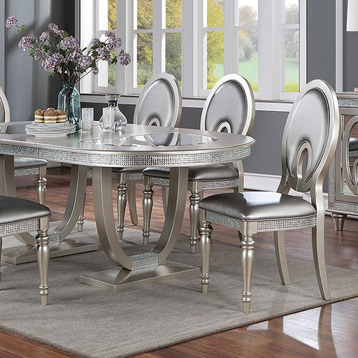 CATHALINA Oval Dining Table, Silver - Royal Furniture & Gifts (MI) - Multi Location