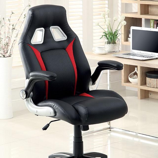 Argon Black/Silver/Red Office Chair - Royal Furniture & Gifts (MI) - Multi Location