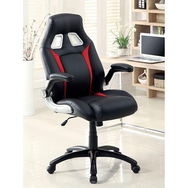 Argon Black/Silver/Red Office Chair - Royal Furniture & Gifts (MI) - Multi Location