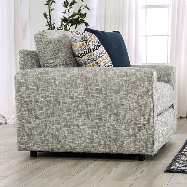 CHANCERY Chair & Half, Gray/Navy - Royal Furniture & Gifts (MI) - Multi Location