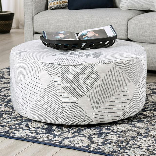 CHANCERY Ottoman, Gray/Navy - Royal Furniture & Gifts (MI) - Multi Location