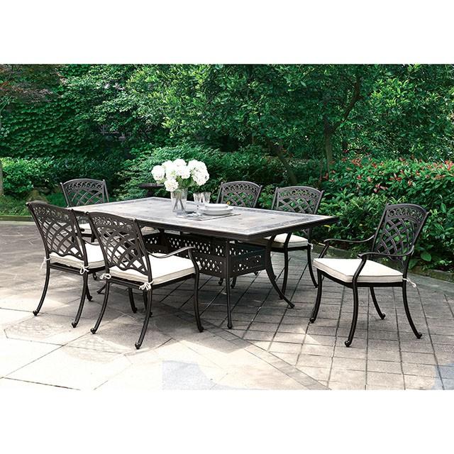 Charissa Antique Black/Beige Arm Chair (2/CTN) - Royal Furniture & Gifts (MI) - Multi Location