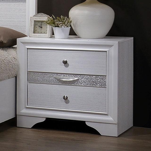 Chrissy White Night Stand - Royal Furniture & Gifts (MI) - Multi Location