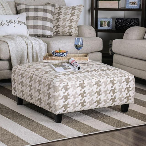 Christine Light Gray/Pattern Ottoman - Royal Furniture & Gifts (MI) - Multi Location