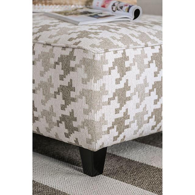 Christine Light Gray/Pattern Ottoman - Royal Furniture & Gifts (MI) - Multi Location