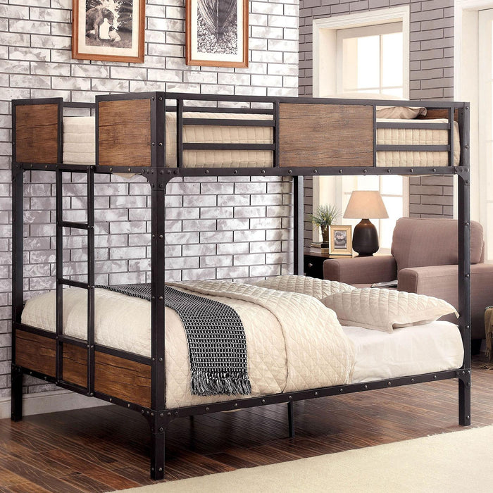 CLAPTON Black Full/Full Bunk Bed - Royal Furniture & Gifts (MI) - Multi Location