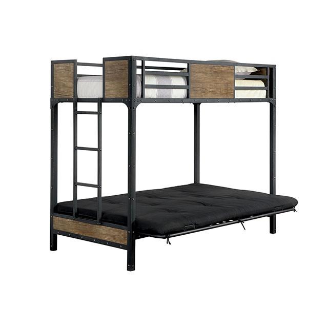 CLAPTON Black Twin Bed w/ Futon Base - Royal Furniture & Gifts (MI) - Multi Location