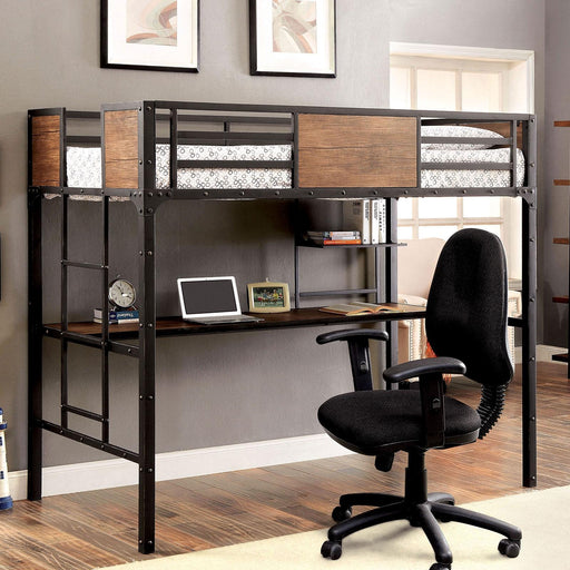 CLAPTON Black Twin Bed w/ Workstation - Royal Furniture & Gifts (MI) - Multi Location